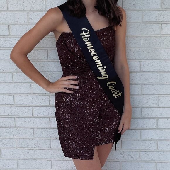 Brown Corset Sequin Mini Dress - ORIGINALLY $80 - AT LOWEST SUGGESTED LISTING - Picture 7 of 7